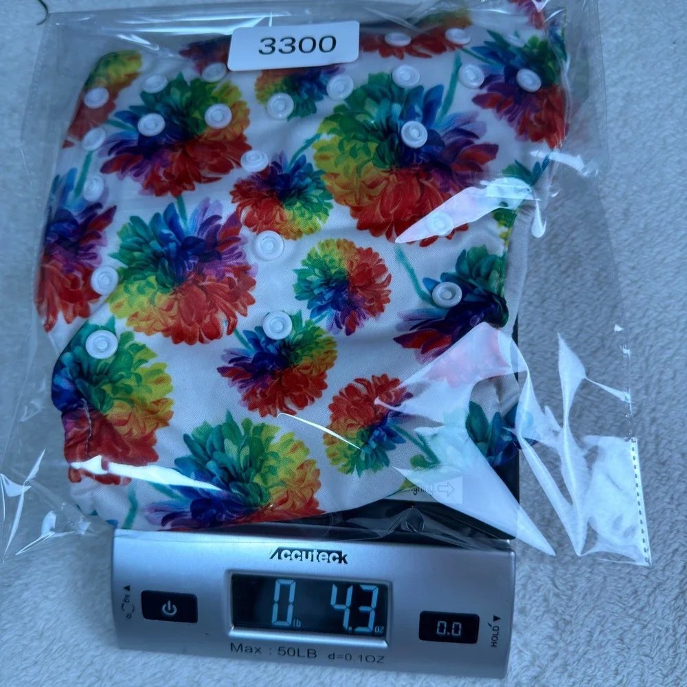 Mama Koala Floral Dahlia Pocket Cloth Diaper Adjustable Snaps Sustainable